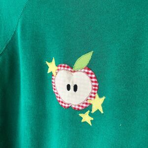 Hanes Upcycled Green Sweatshirt | Apple & Stars
